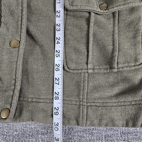 Torrid Jacket French Terry Knit Utility Shirt Jacket Green Size 1 - Picture 8 of 8